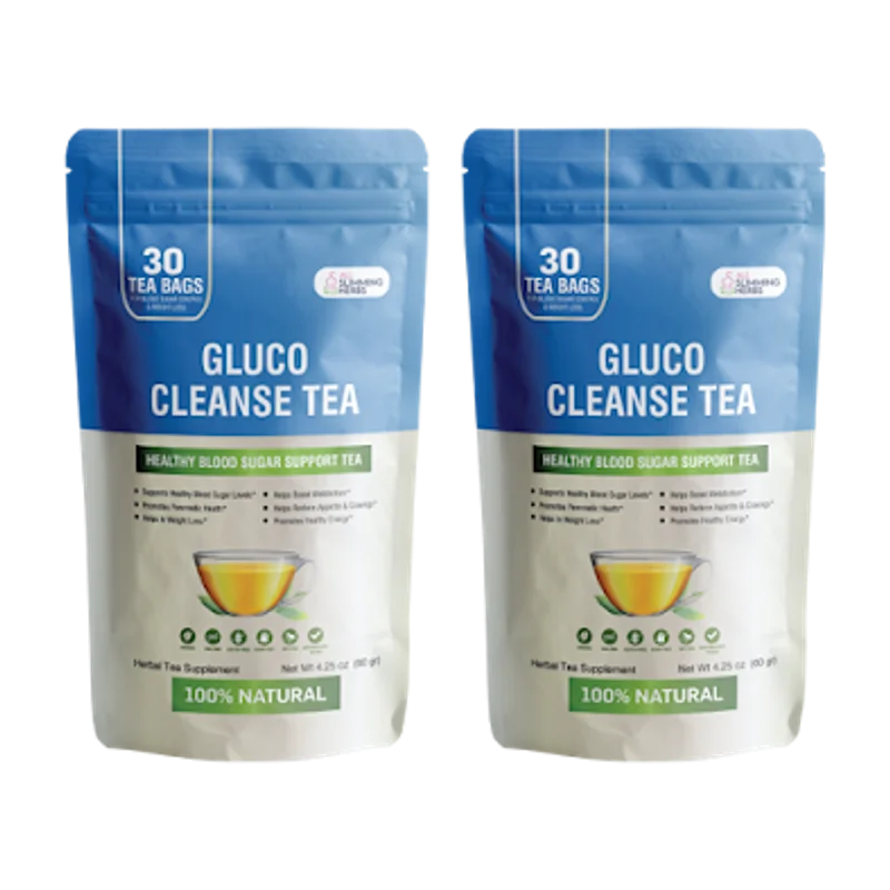 Gluco Cleanse Tea Blood Sugar Health — 2 Bottle / 60 Day Pack