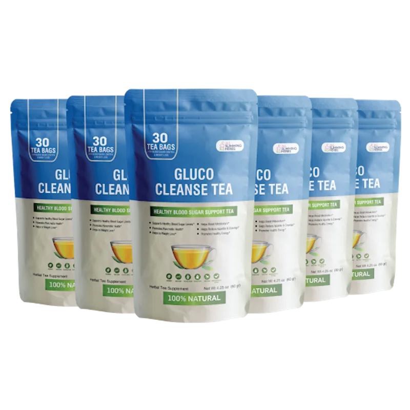 Gluco Cleanse Tea Blood Sugar Health — 6 Bottle / 180 Day Pack